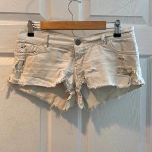 White Hollister Jean Shorts